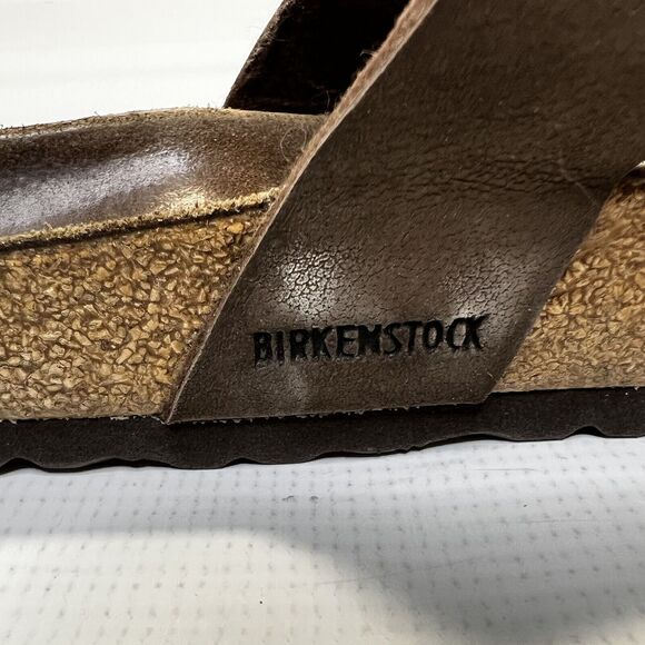 Birkenstock Mayari Mocha Brown Toe Loop Sandals Womens Size 37 L6 M4 - Picture 4 of 15